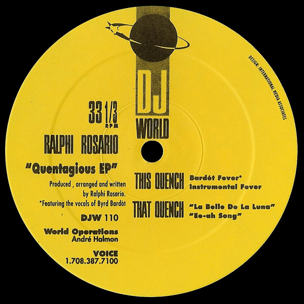 Ralphi Rosario - Quentagious EP | D.J. World Records (DJW 110)