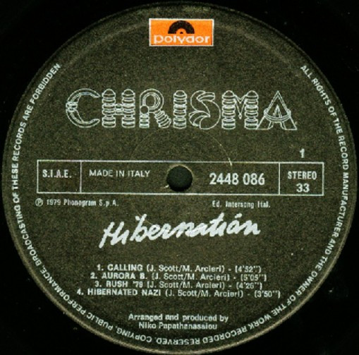 Chrisma - Hibernation | Polydor (2448 086) - 3