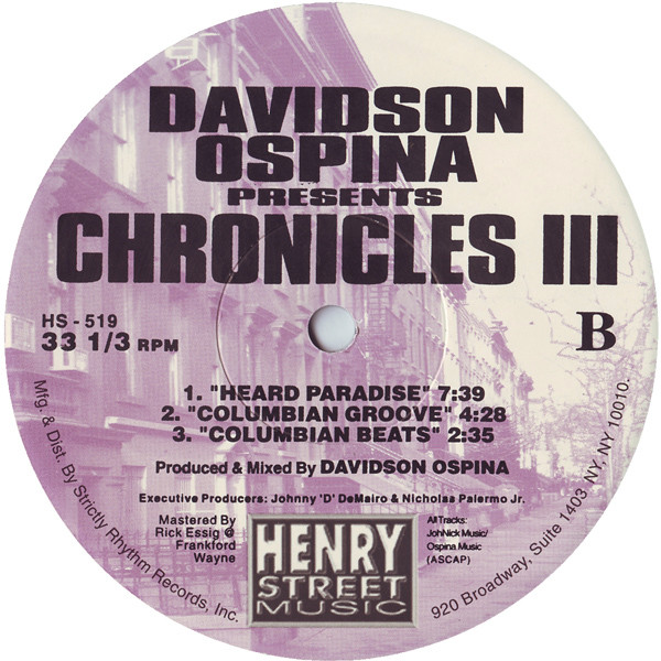 Davidson Ospina - Chronicles III | Henry Street Music (HS - 519) - 2