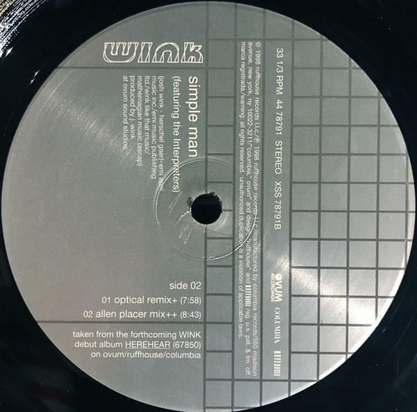 Josh Wink Featuring The Interpreters - Simple Man | Ovum Recordings (44 78791) - 4