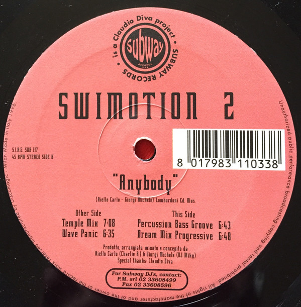 Swimotion 2 - Anybody | Subway Records (SUB 117)