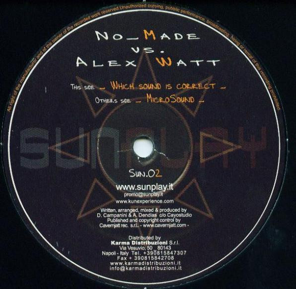 No_Made vs. Alex Watt - Sounds EP | Sunplay (SUN.02)