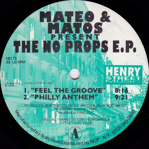 Mateo & Matos - The No Props E.P. | Henry Street Music (HS175) - main Mateo & Matos - The No Props E.P. | Henry Street Music (HS175) - main