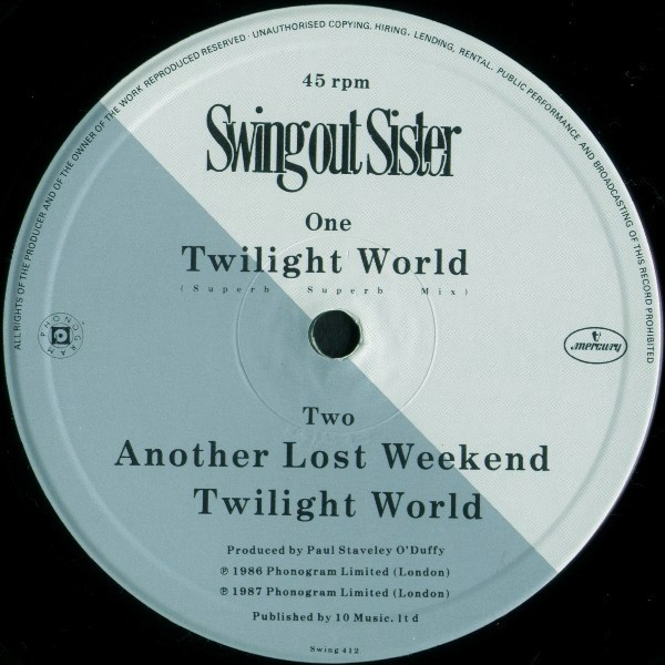 Swing Out Sister - Twilight World | Mercury (Swing 412) - 4