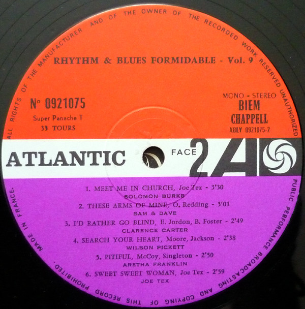 Various - Rhythm And Blues Formidable Vol. 9 | Atlantic (0920075) - 4 Various - Rhythm And Blues Formidable Vol. 9 | Atlantic (0920075) - 4