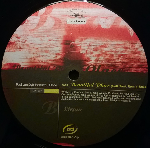 Paul van Dyk - Beautiful Place (Salt Tank Remix) | Deviant Records (DVNT15RX) - 4 Paul van Dyk - Beautiful Place (Salt Tank Remix) | Deviant Records (DVNT15RX) - 4