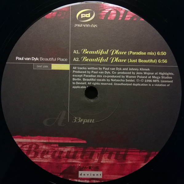 Paul van Dyk - Beautiful Place (Salt Tank Remix) | Deviant Records (DVNT15RX) - 3 Paul van Dyk - Beautiful Place (Salt Tank Remix) | Deviant Records (DVNT15RX) - 3