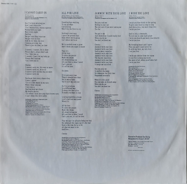 Princess - All For Love | Polydor (835 114-1) - 6 Princess - All For Love | Polydor (835 114-1) - 6