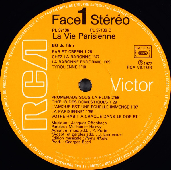 Jacques Offenbach - La Vie Parisienne | RCA (PL 37136) - 5 Jacques Offenbach - La Vie Parisienne | RCA (PL 37136) - 5