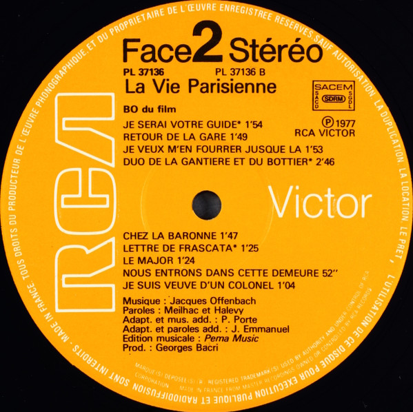 Jacques Offenbach - La Vie Parisienne | RCA (PL 37136) - 4 Jacques Offenbach - La Vie Parisienne | RCA (PL 37136) - 4