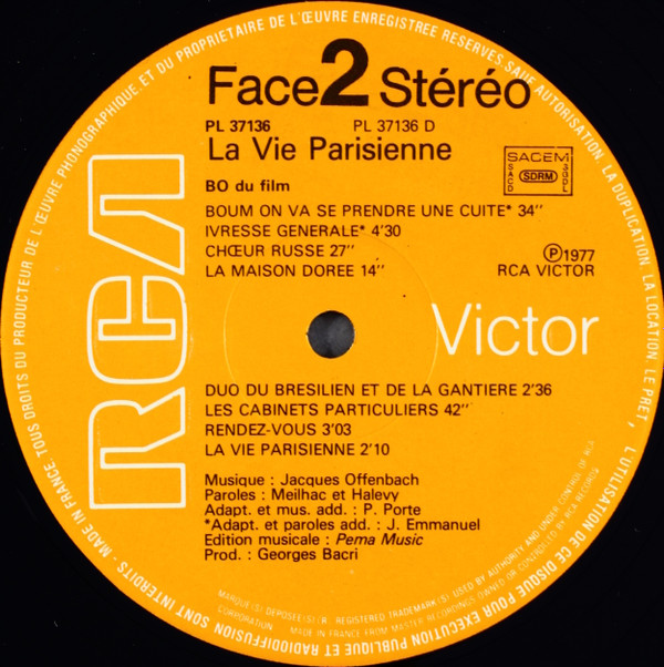Jacques Offenbach - La Vie Parisienne | RCA (PL 37136) - 6 Jacques Offenbach - La Vie Parisienne | RCA (PL 37136) - 6