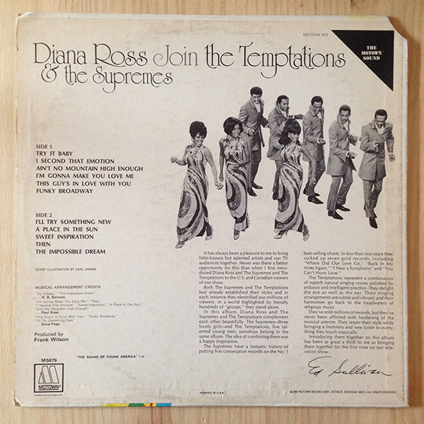 Diana Ross & The Supremes Join The Temptations - Diana Ross & The Supremes Join The Temptations | Motown (MS-679) - 2 Diana Ross & The Supremes Join The Temptations - Diana Ross & The Supremes Join The Temptations | Motown (MS-679) - 2