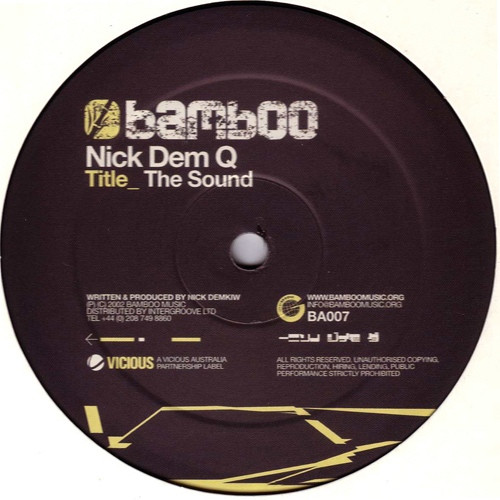 Hess Vs. Nick Dem Q - Sinister Drums / The Sound | Bamboo Music (BA007) - 2 Hess Vs. Nick Dem Q - Sinister Drums / The Sound | Bamboo Music (BA007) - 2