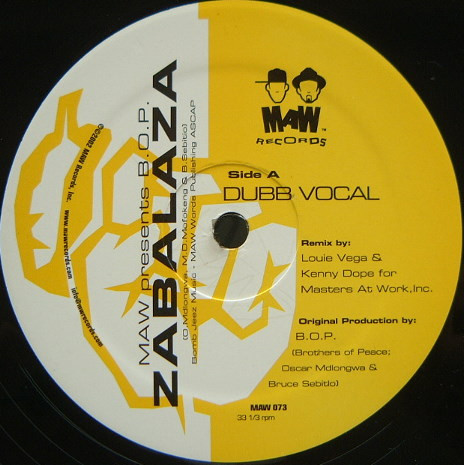 Masters At Work Presents BOP - Zabalaza | MAW Records (MAW 073)