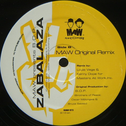 Masters At Work Presents BOP - Zabalaza | MAW Records (MAW 073) - 2
