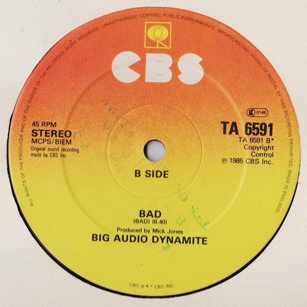 Big Audio Dynamite - The Bottom Line | CBS (TA 6591) - 4