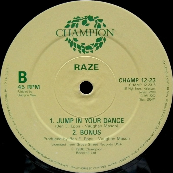 Raze - Jack The Groove | Champion (CHAMP 12-23) - 2