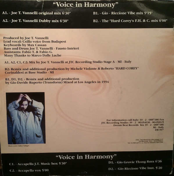 Joe T. Vannelli Featuring Csilla - Voice In Harmony | Dream Beat (DB 007) - 2 Joe T. Vannelli Featuring Csilla - Voice In Harmony | Dream Beat (DB 007) - 2
