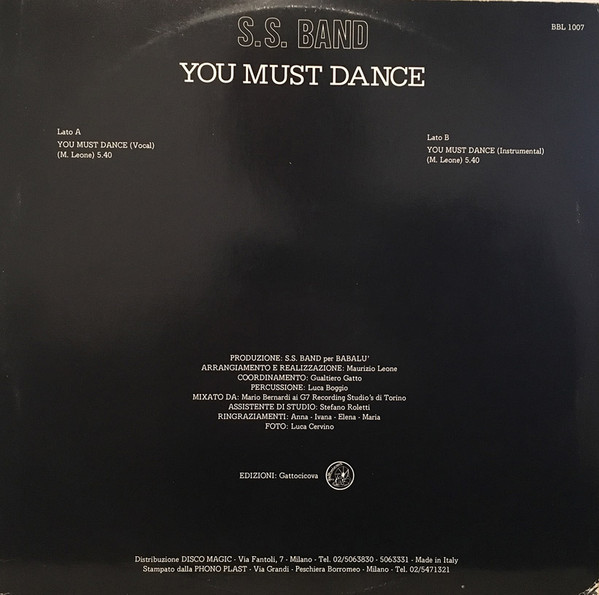 S.S. Band - You Must Dance | Babalú (BBL 1007) - 2