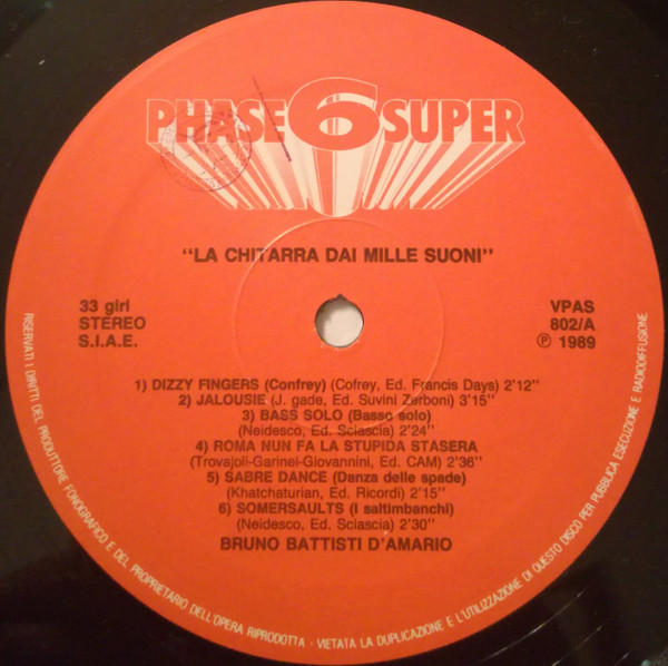 Bruno Battisti D'Amario - La Chitarra Dai Mille Suoni | Phase 6 Super (VPAS 802) - 3