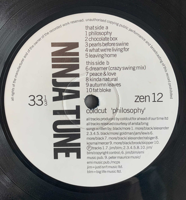 Coldcut - Philosophy | Ninja Tune (ZEN 12) - 4