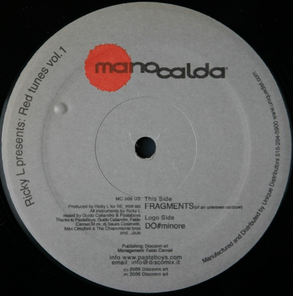 Ricky L - Red Tunes Vol. 1 | Manocalda (MC 006 US)