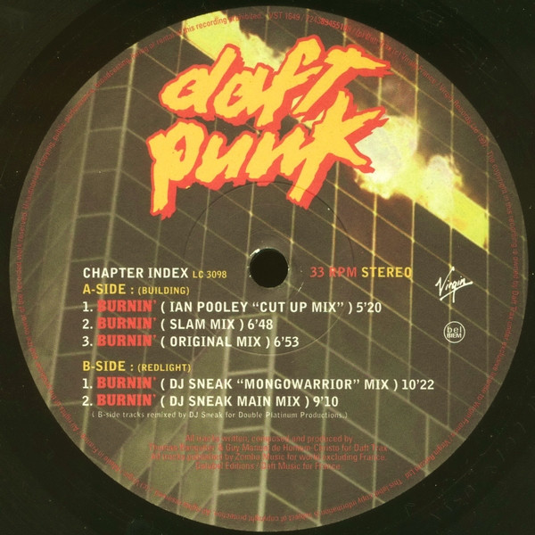 Daft Punk - Burnin' | Virgin (VST 1649) - 3
