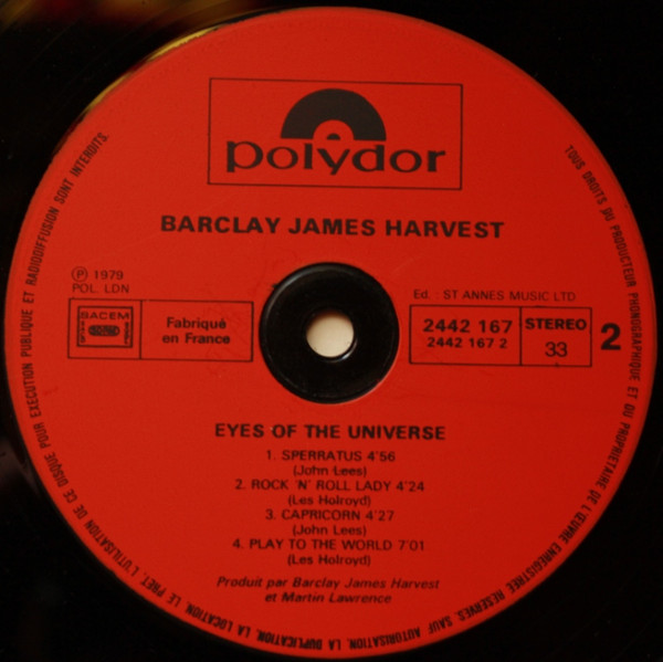 Barclay James Harvest - Eyes Of The Universe | Polydor (2442 167) - 6 Barclay James Harvest - Eyes Of The Universe | Polydor (2442 167) - 6