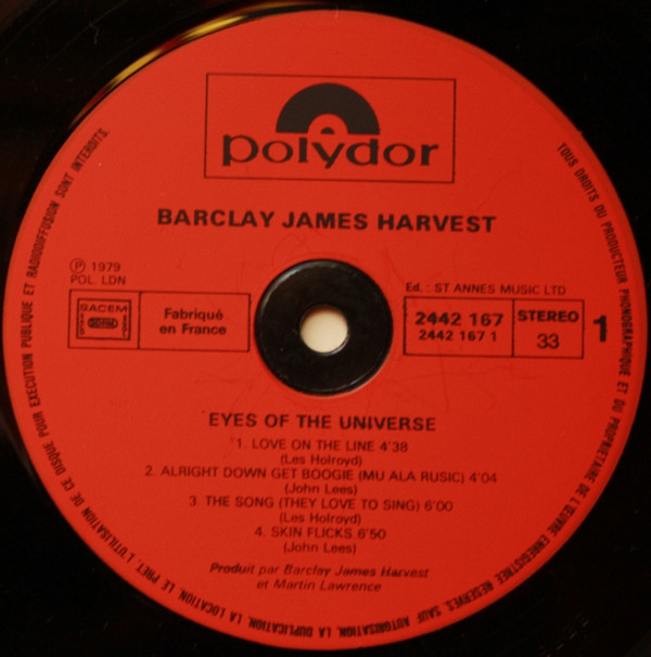 Barclay James Harvest - Eyes Of The Universe | Polydor (2442 167) - 5 Barclay James Harvest - Eyes Of The Universe | Polydor (2442 167) - 5