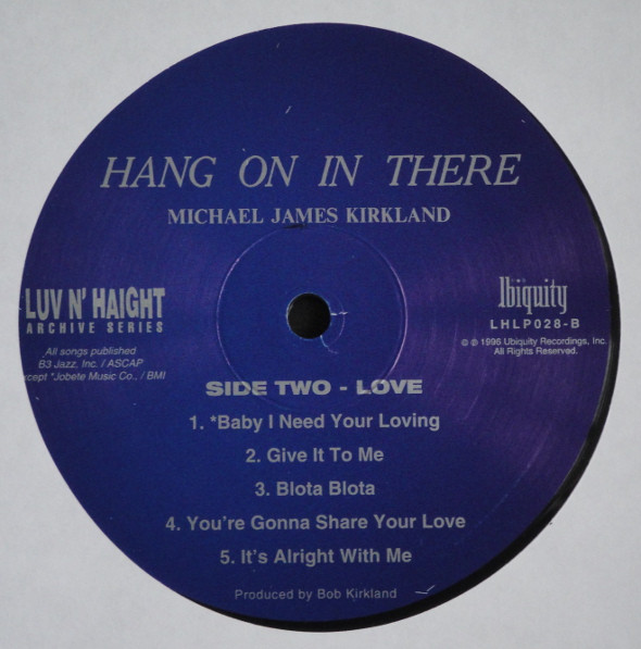 Mike James Kirkland - Hang On In There | Luv N' Haight (LHLP028) - 4