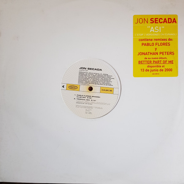 Jon Secada - Asi (Stop Versiones En Español) | Epic (BAS 12559)