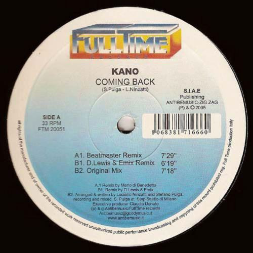 Kano - Coming Back | Full Time Records (FTM 20051)