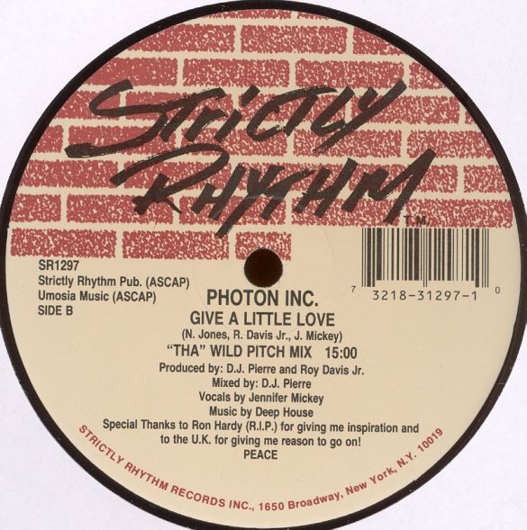 Photon Inc. - Give A Little Love | Strictly Rhythm (SR1297) - 2