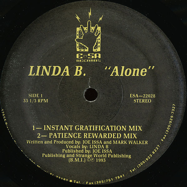 Linda B. - Alone | E-SA Records (ESA-22028) - 2