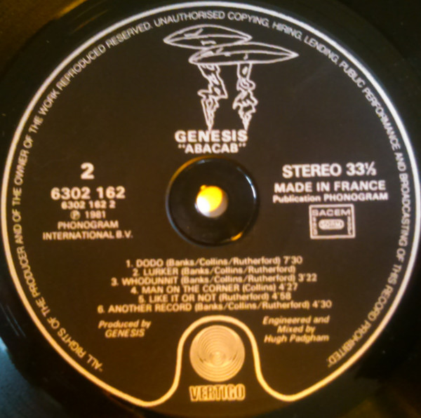 Genesis - Abacab | Vertigo (6302 162) - 4 Genesis - Abacab | Vertigo (6302 162) - 4