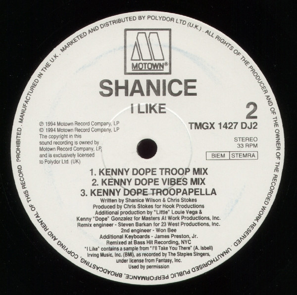 Shanice - I Like | Motown (TMGX 1427 DJ2) - 2