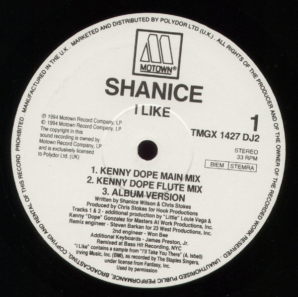 Shanice - I Like | Motown (TMGX 1427 DJ2) - main