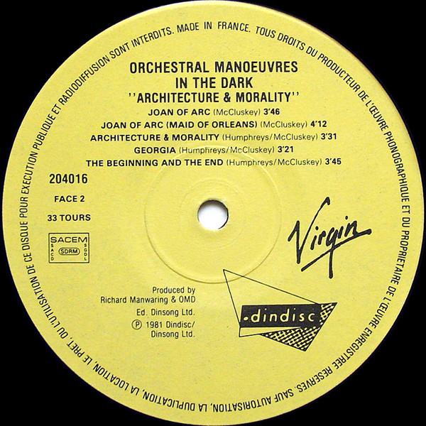 Orchestral Manoeuvres In The Dark - Architecture & Morality | Virgin (204016) - 4