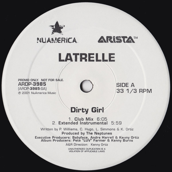 Latrelle Simmons - Dirty Girl | Arista (ARDP-3985) - main