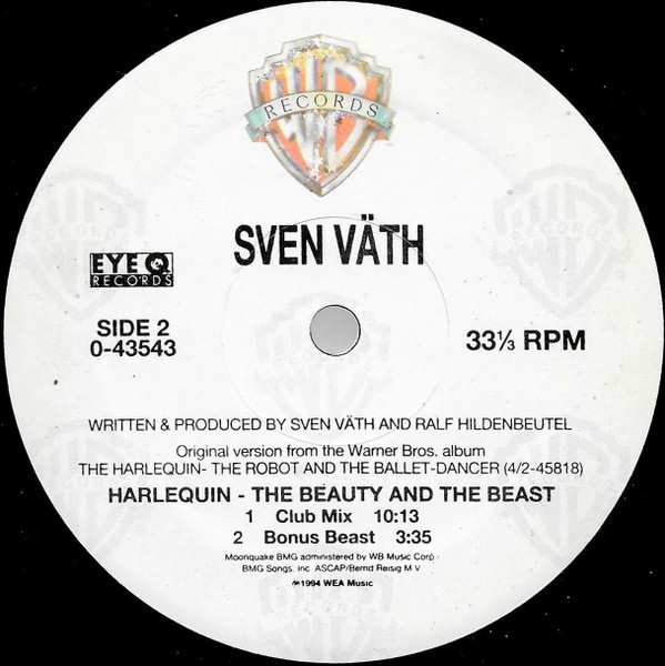 Sven Väth - Harlequin - The Beauty And The Beast | Warner Bros. Records (0-43543) - 4