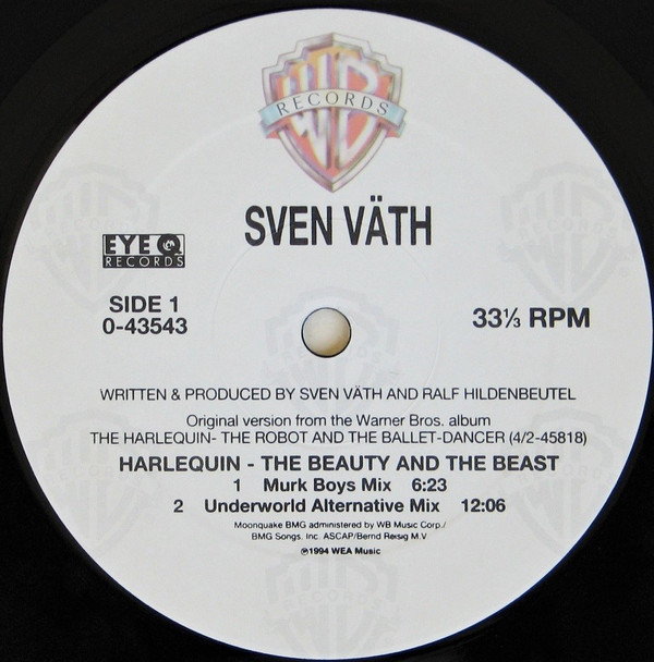 Sven Väth - Harlequin - The Beauty And The Beast | Warner Bros. Records (0-43543) - 3