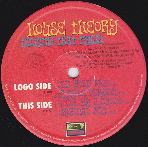 House Theory - Talking That Trash | Crossing Movements (8 84052 6) - 2