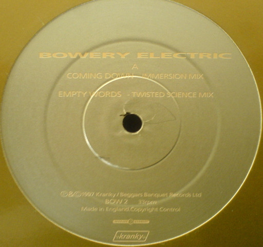 Bowery Electric - Coming Down | Beggars Banquet (BOW2) - main