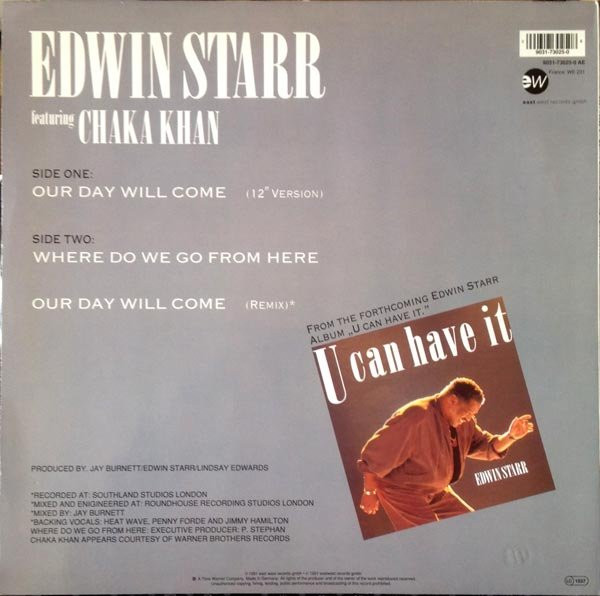 Edwin Starr Featuring Chaka Khan - Our Day Will Come | EastWest (9031-73025-0) - 2