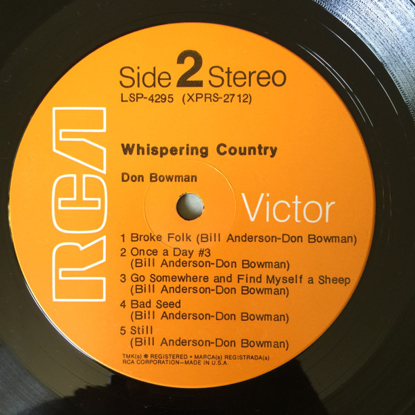 Don Bowman - Whispering Country | RCA Victor (LSP-4295) - 3 Don Bowman - Whispering Country | RCA Victor (LSP-4295) - 3