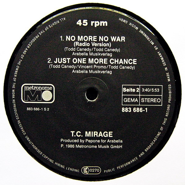 Mirage - No More No War (Remix) | Metronome (883 686-1) - 4