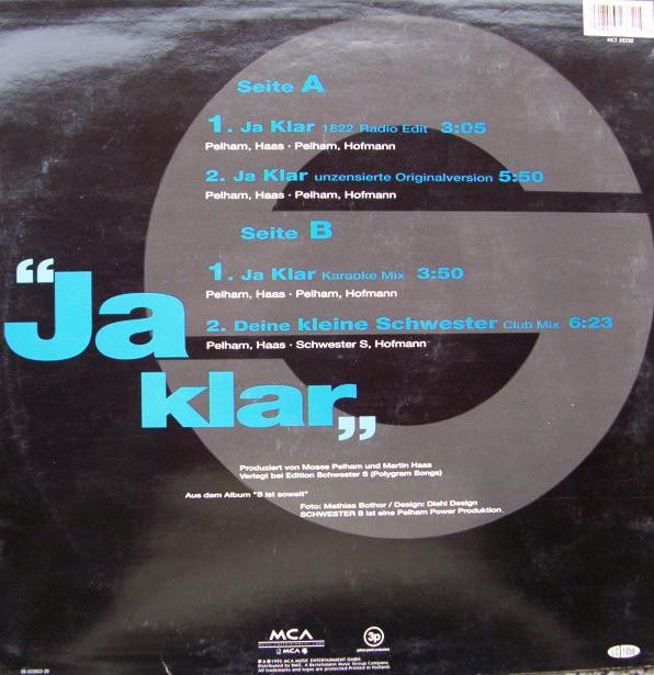 Schwester S Featuring Rödelheim Hartreim Projekt - Ja Klar | MCA Records (MCT 32332) - 2 Schwester S Featuring Rödelheim Hartreim Projekt - Ja Klar | MCA Records (MCT 32332) - 2
