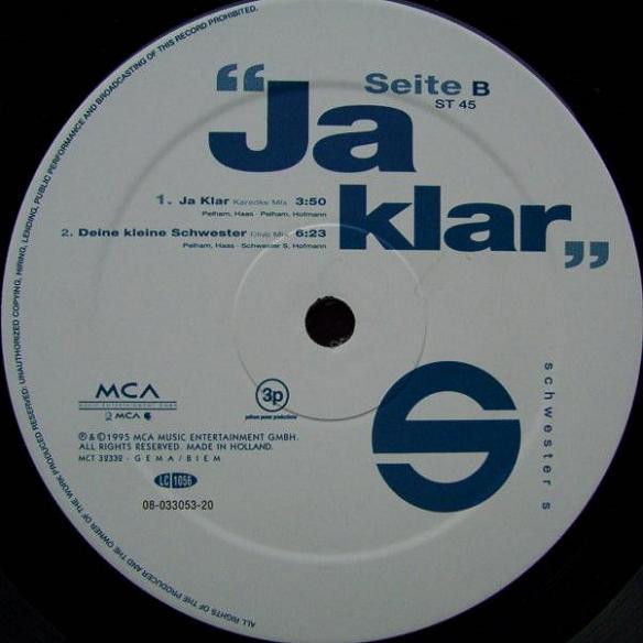 Schwester S Featuring Rödelheim Hartreim Projekt - Ja Klar | MCA Records (MCT 32332) - 4 Schwester S Featuring Rödelheim Hartreim Projekt - Ja Klar | MCA Records (MCT 32332) - 4