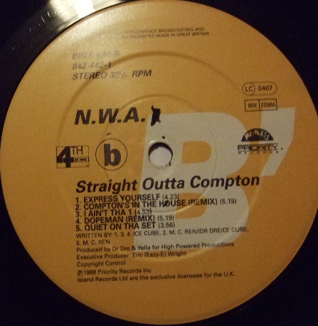 N.W.A. - Straight Outta Compton | Ruthless Records (BRLP 534) - 5 N.W.A. - Straight Outta Compton | Ruthless Records (BRLP 534) - 5