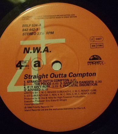 N.W.A. - Straight Outta Compton | Ruthless Records (BRLP 534) - 4 N.W.A. - Straight Outta Compton | Ruthless Records (BRLP 534) - 4